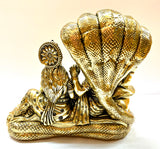 Vishnu seated with Lakshmi statue high quality 11 x 11 x 7 cm