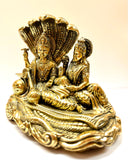Vishnu seated with Lakshmi statue high quality 11 x 11 x 7 cm