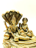 Vishnu seated with Lakshmi statue high quality 11 x 11 x 7 cm