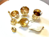 Premium Brass Puja / Aarti Thali set with Abhishekam - Large 26cm (9 items)