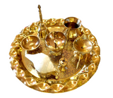 Premium Brass Puja / Aarti Thali set with Abhishekam - Large 26cm (9 items)