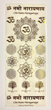 Gold Foil Waterproof Om Mantra Mandala Stickers 2 styles