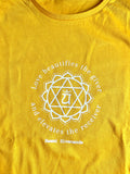Organic Women's Yellow Heart Chakra Cotton Yoga T-shirt