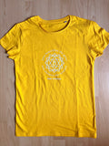 Organic Women's Yellow Heart Chakra Cotton Yoga T-shirt