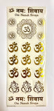 Gold Foil Waterproof Om Mantra Mandala Stickers 2 styles