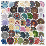 Mandala Yoga Om Lotus Geometric waterproof stickers 150+ designs!