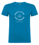 Unisex Standard Cotton Aqua Turquoise Blue Yoga T-shirt - Simple Living High Thinking
