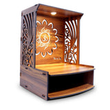 Wooden meditation alter mini home temple pooja mandir