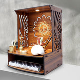 Wooden meditation alter mini home temple pooja mandir