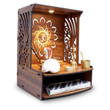 Wooden meditation alter mini home temple pooja mandir
