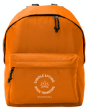 Yoga Backpack bag with shoulder straps - Simple Living High Thinking (3 colours)