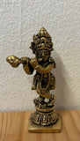 Statue of Standing Krishna brass 7 cm high