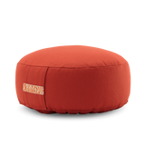 Meditation cushion round with decorated handle loop 10 cm height *5 colours*