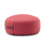 Meditation cushion round with decorated handle loop 10 cm height *5 colours*