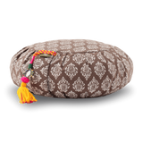 Meditation cushion round Indian pattern 15 cm hight (2 colours)