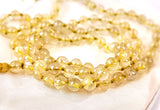 Gold Rutilated Quartz Mala (8mm beads)