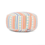 Meditation cushion round Ethno pattern 17cm hight (Apricot)