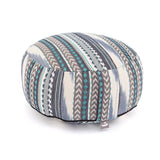 Meditation cushion round Ethno pattern 17cm hight (Blue)