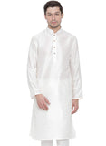 Men's Silk Blend White Kurta