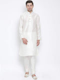 Men's Silk Blend White Kurta