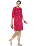 Woman's Gold Pattern Kurta - Two colours (KM31)