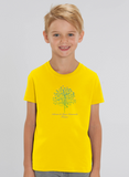 Organic Cotton Yellow Children's Yoga T-shirt (Ashram Tree)