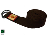 Yoga strap 100% Organic cotton ½ moon Buckle (Chocolate)