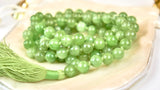 Natural Green Jade Mala (8mm beads)