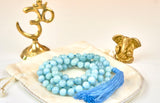 Blue Aquamarine Mala (8mm beads)