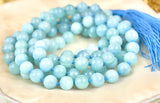 Blue Aquamarine Mala (8mm beads)