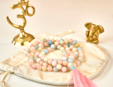 Multicolor Aquamarine Mala (8mm beads)