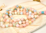 Multicolor Aquamarine Mala (8mm beads)