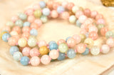 Multicolor Aquamarine Mala (8mm beads)