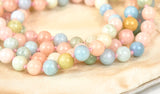 Multicolor Aquamarine Mala (8mm beads)