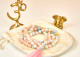 Multicolor Aquamarine Mala (8mm beads)