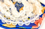 Himalaya Clear Quartz Crystal mala with OM (8mm beads)