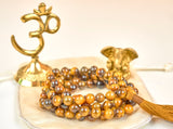 Yellow tiger-eye mala (8mm beads)