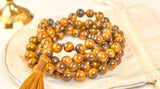 Yellow tiger-eye mala (8mm beads)