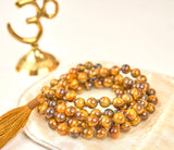 Yellow tiger-eye mala (8mm beads)