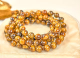 Yellow tiger-eye mala (8mm beads)
