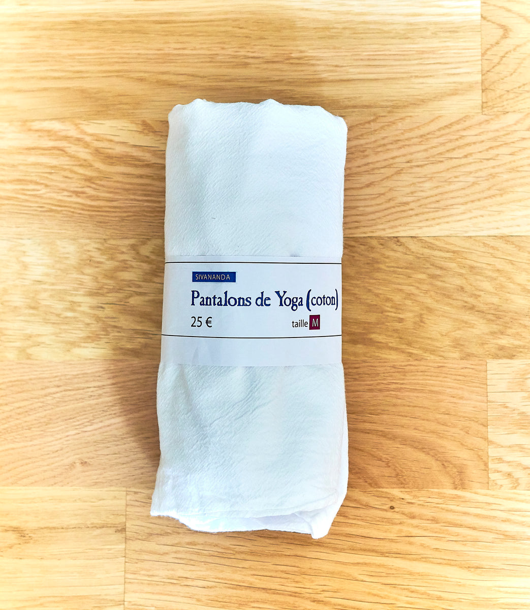 100% Cotton Yoga Pants (White) – Sivananda Yoga Boutique