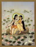 Radha & Krishna in Lotus Pond Poster (07S)