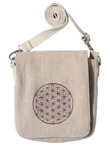 JUTE bag with  "Flower of Life" embroidery