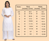 Woman's Hand Embroidered Cotton Chikan Kurta - Orange (A250565)