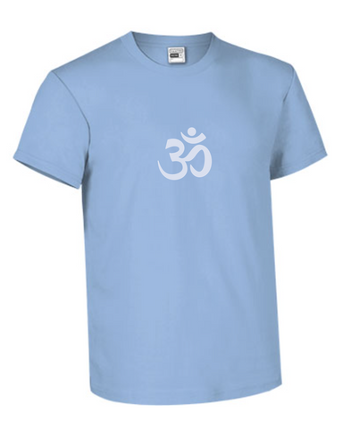Unisex Standard Cotton Light Blue Yoga T-shirt - Om