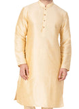 Men's Silk Blend Light Gold Kurta