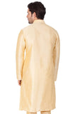 Men's Silk Blend Light Gold Kurta