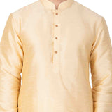 Men's Silk Blend Light Gold Kurta