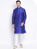 Men's Silk Blend Royal Blue Kurta