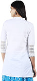 Women's White Chikankari Embroidered Kurta (EK62)